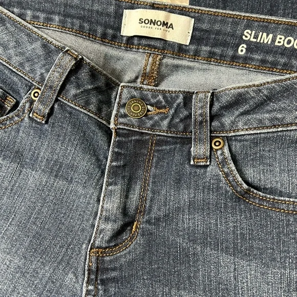 Sonoma Women's Boot Cut Jeans - Dark Blue - Picture 5 of 12